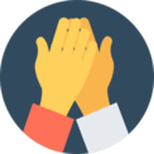 two hands high five