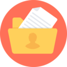 a paper sheet and a folder