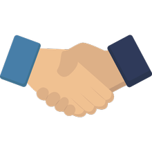 handshake between two partners